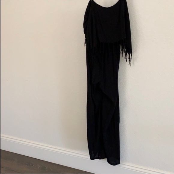 INDAH Black Fringe Jumpsuit - Picture 4 of 5